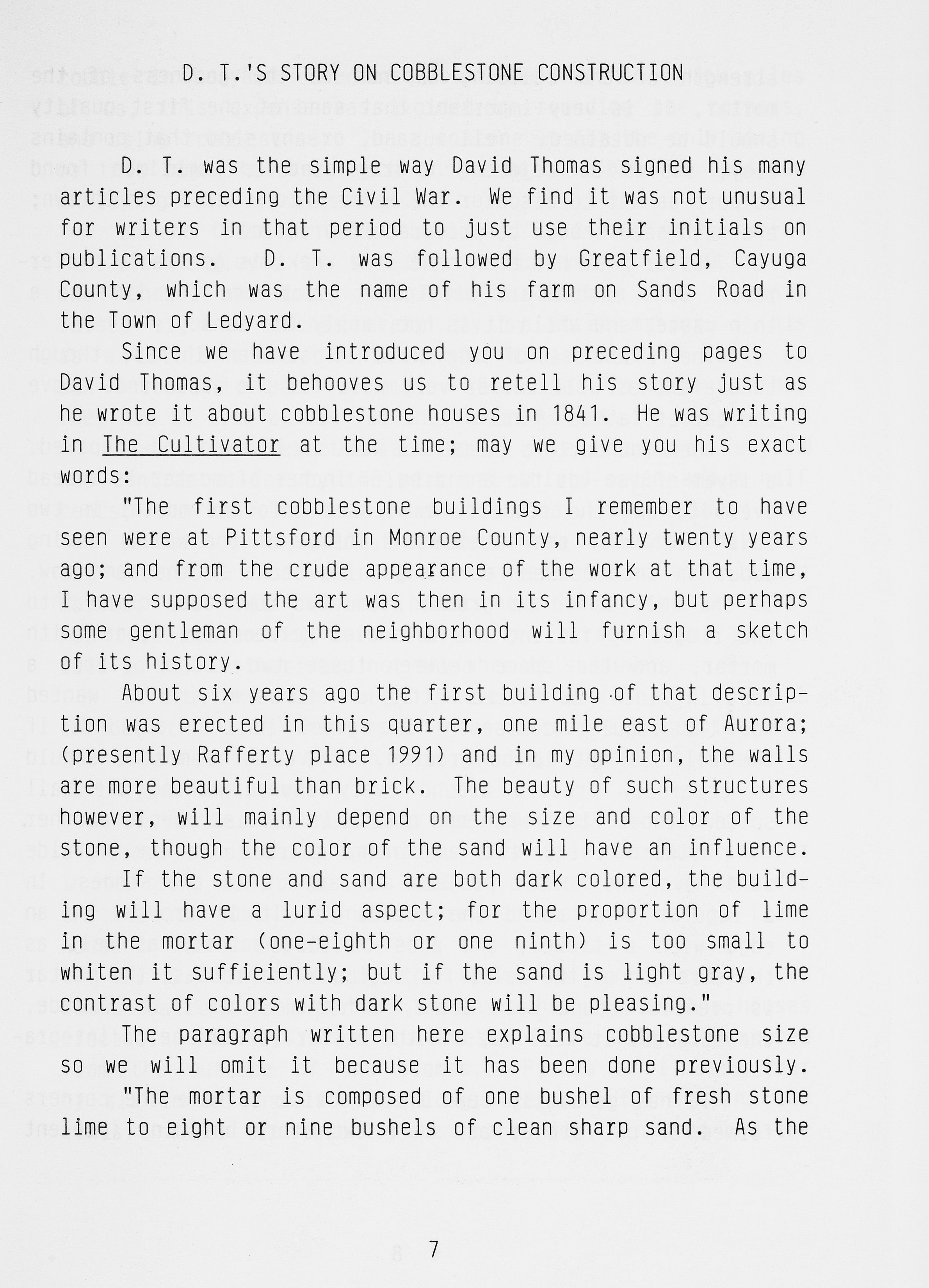 Cayugas Cobblestones p 7